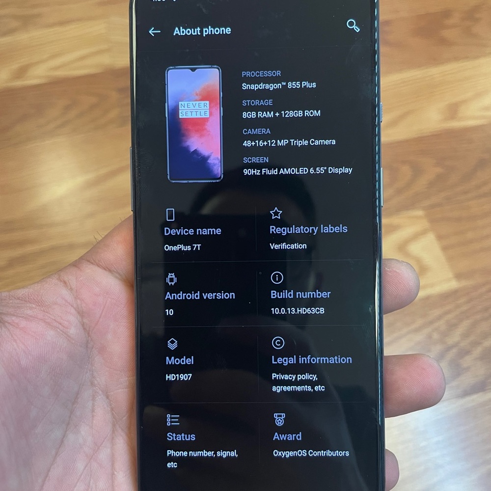 Oneplus 7t Tmobile , Metropcs 128GB 8GB ram